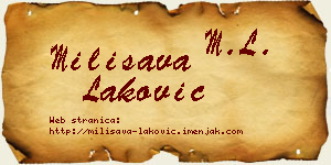 Milisava Laković vizit kartica